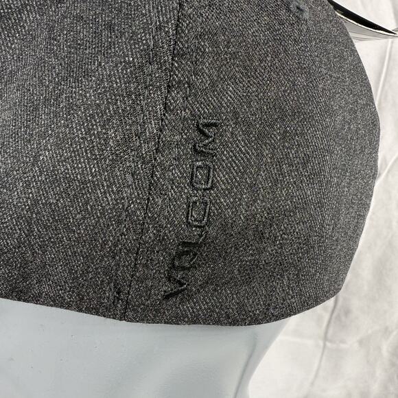 Volcom Hat Cap Fitted Mens Large XL Black Full Stone Heather Athletic Flexfit - Picture 4 of 10